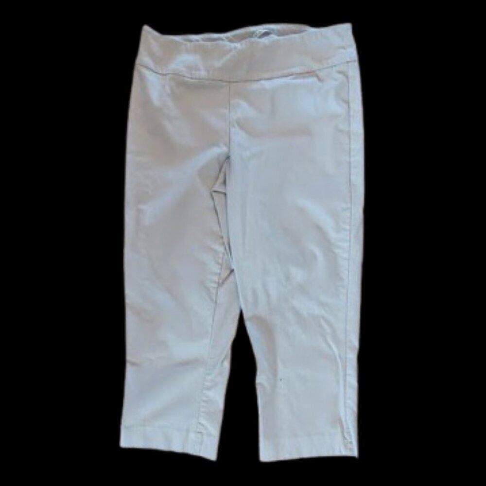 Creme White Stretch Capris Size 12